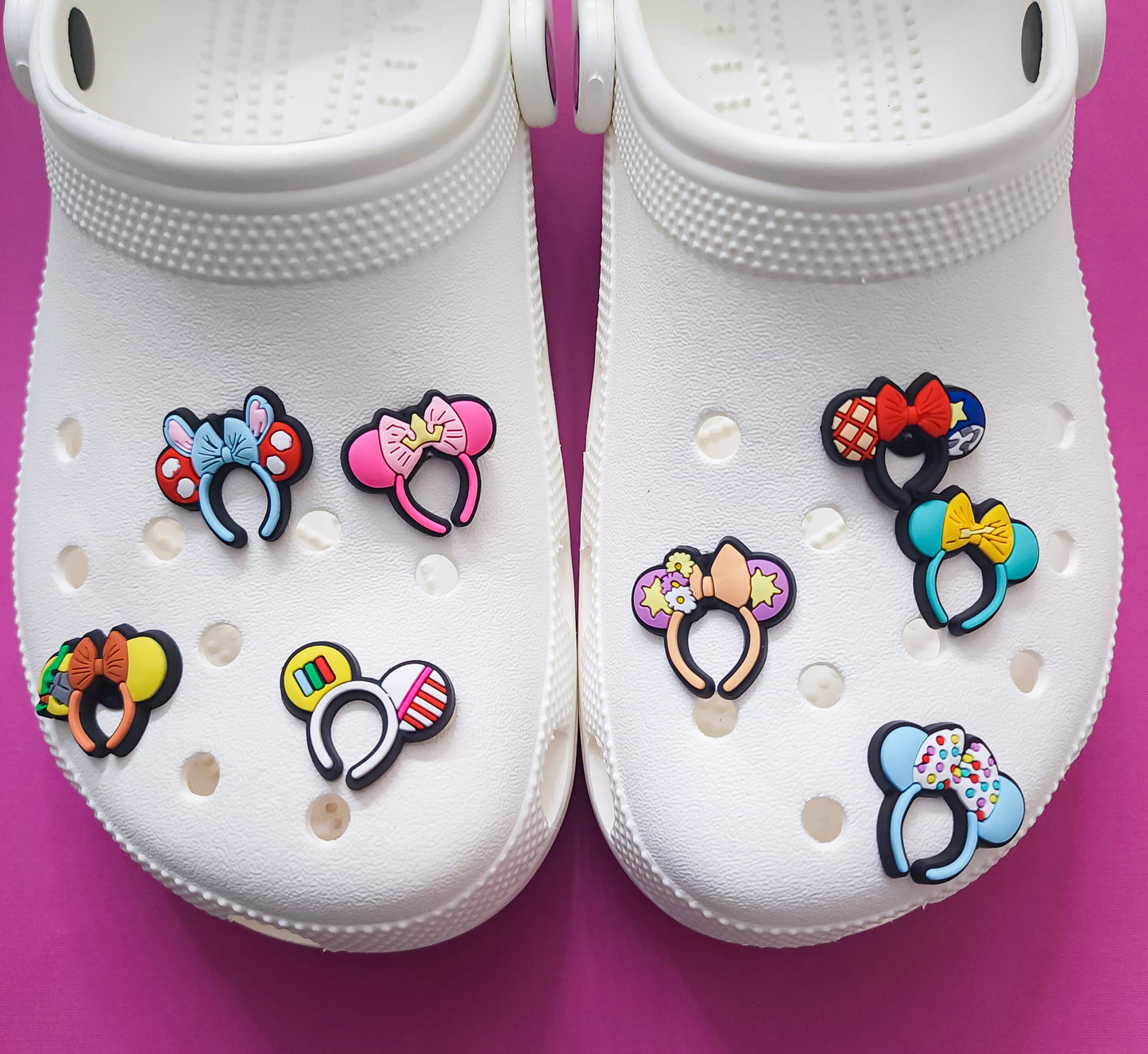 10 mouse headband bundle shoe charms set