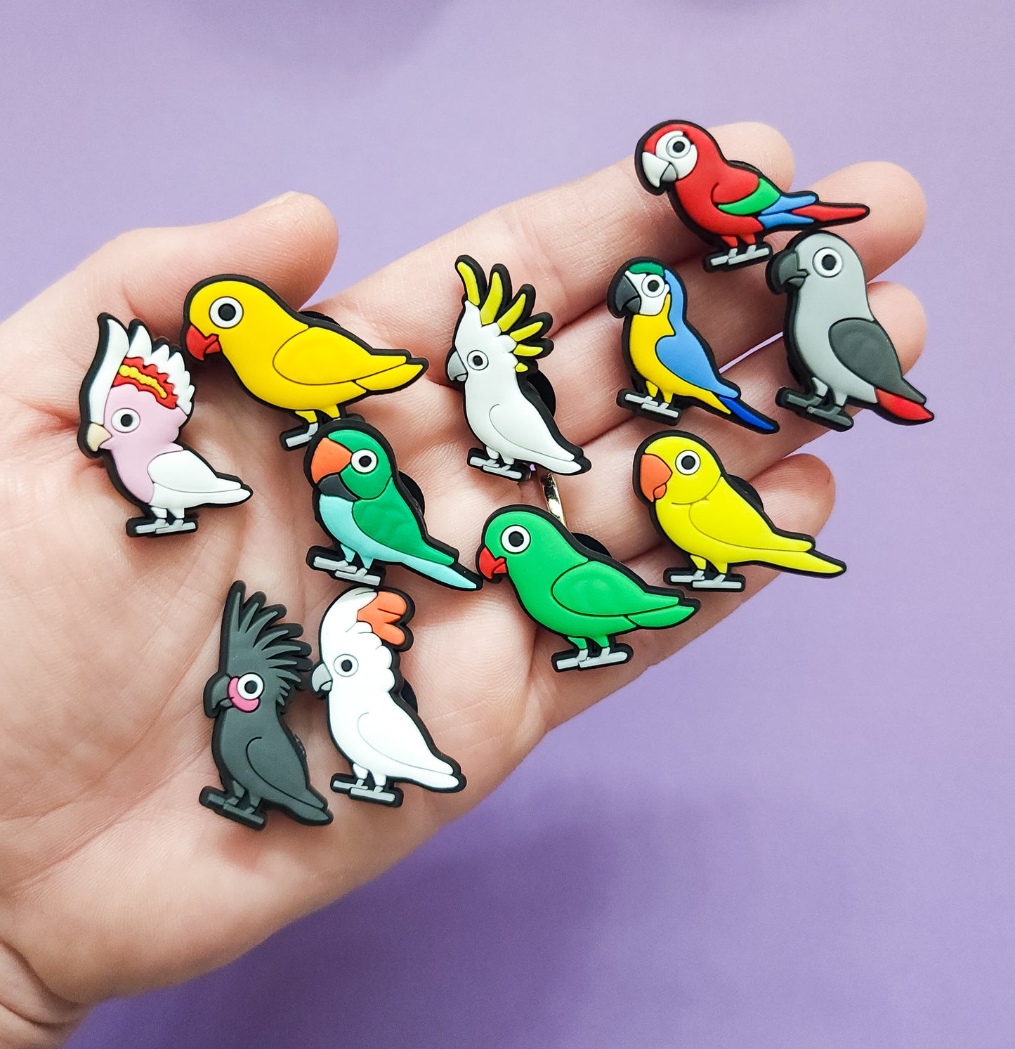 11 charms Shoe charms bundle birds