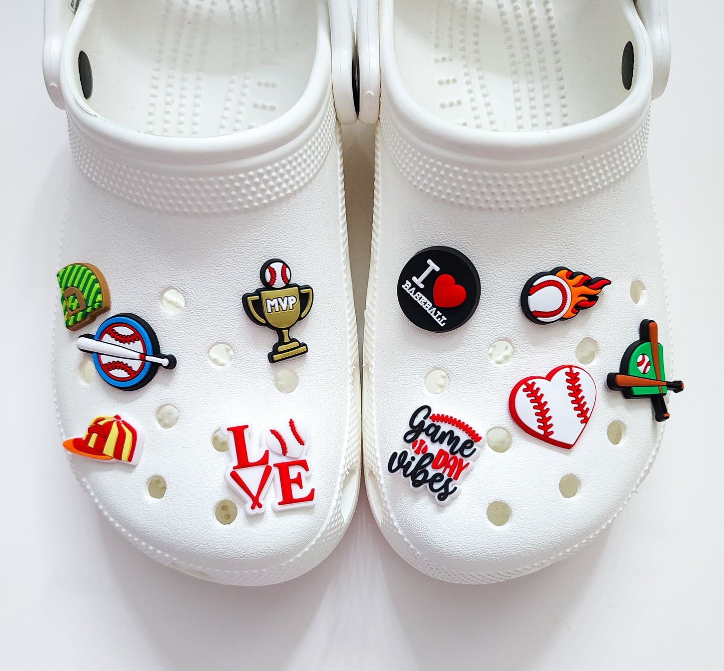 10 charms bundle Shoe charms baseball
