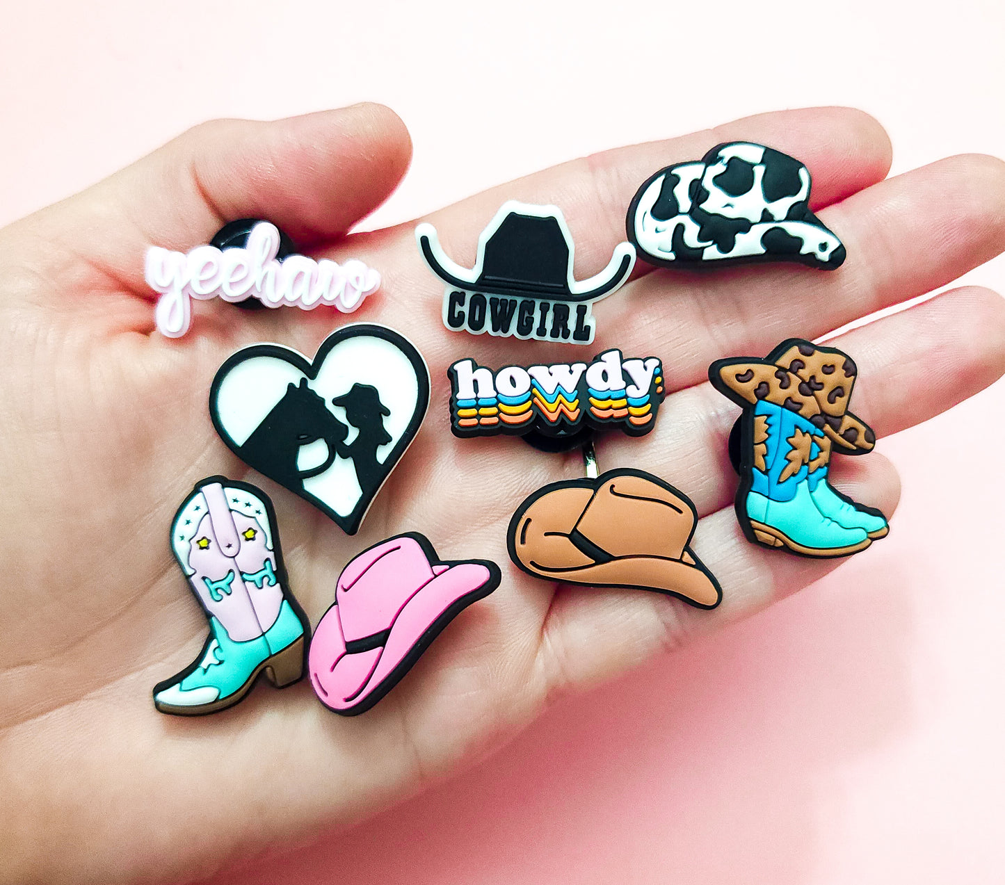 Shoe charms 9 charms bundle cowgirl