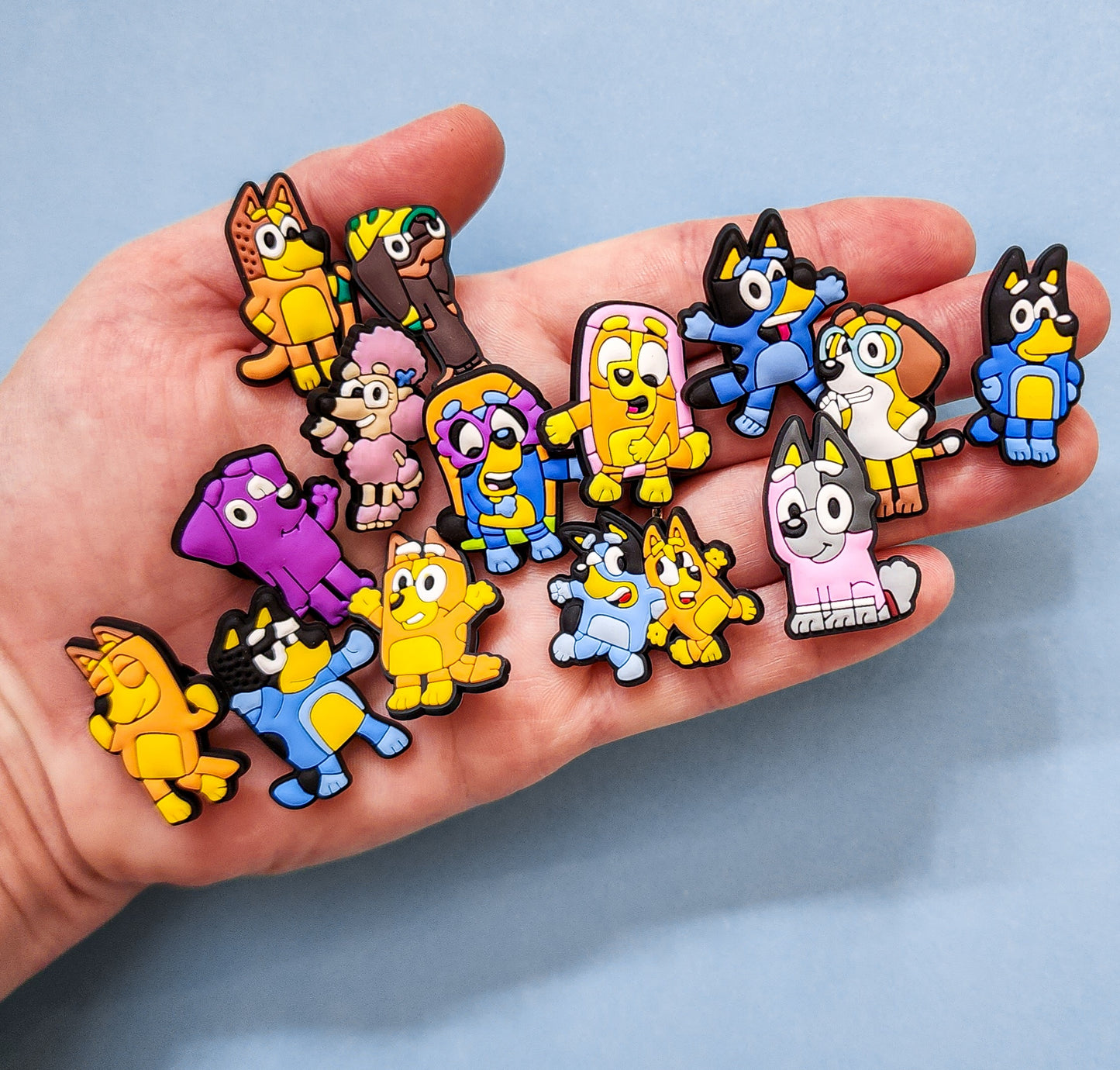Shoe charms 14 charms bundle blue dog