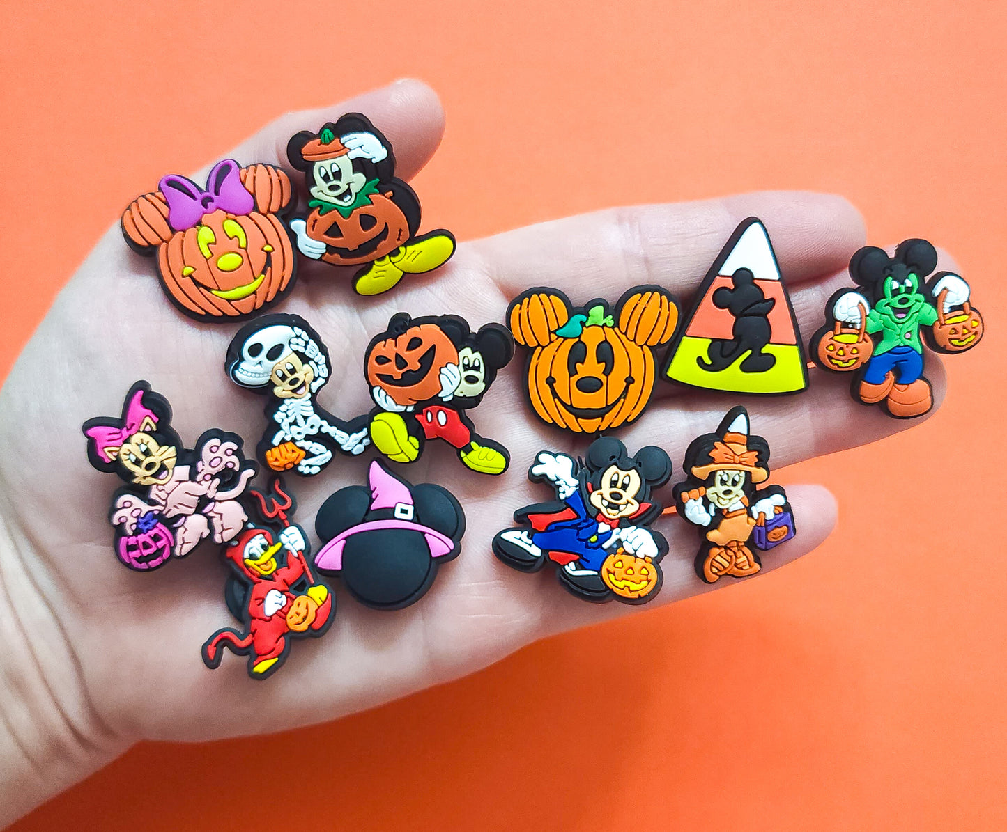Shoe charms 12 charms bundle Halloween pumpkin mouse