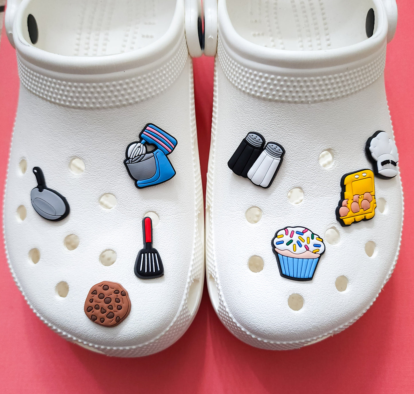 8 charms Shoe charms bundle baker cook chef cookie