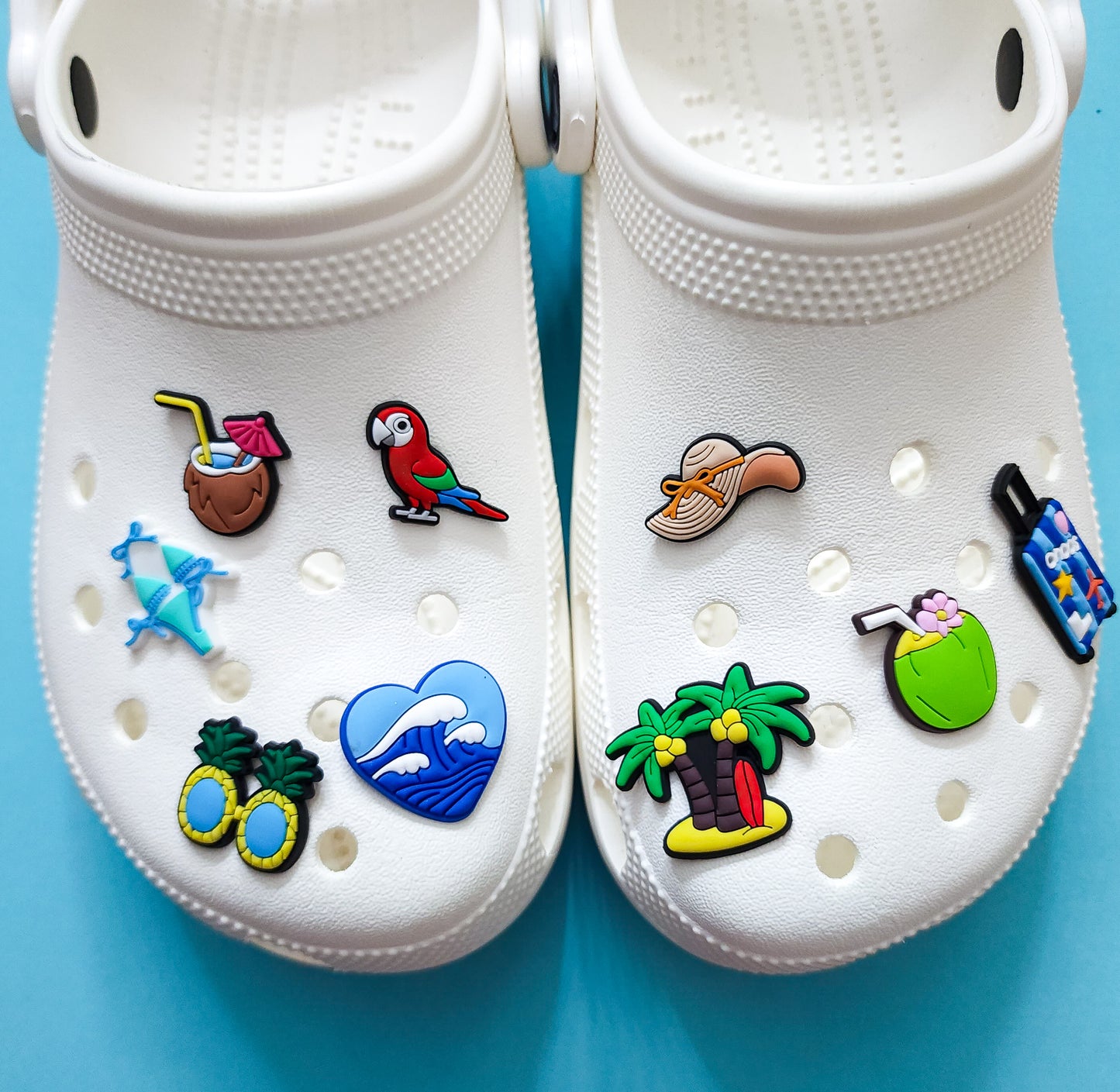 Shoe charms 9 charms bundle beach/pool