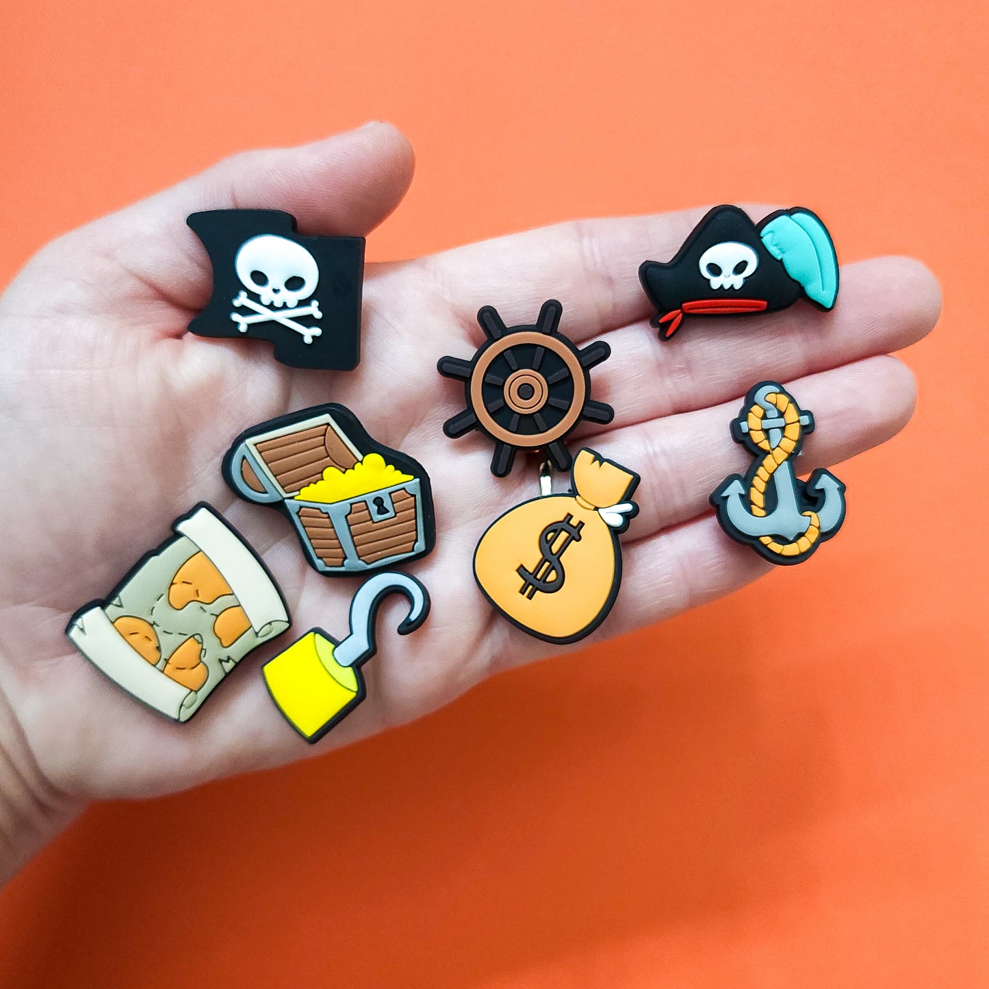 Shoe charms 8 charms bundle pirate