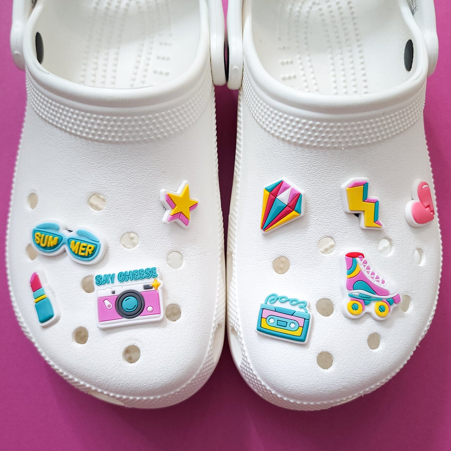 Shoe charms 9 charms bundle retro
