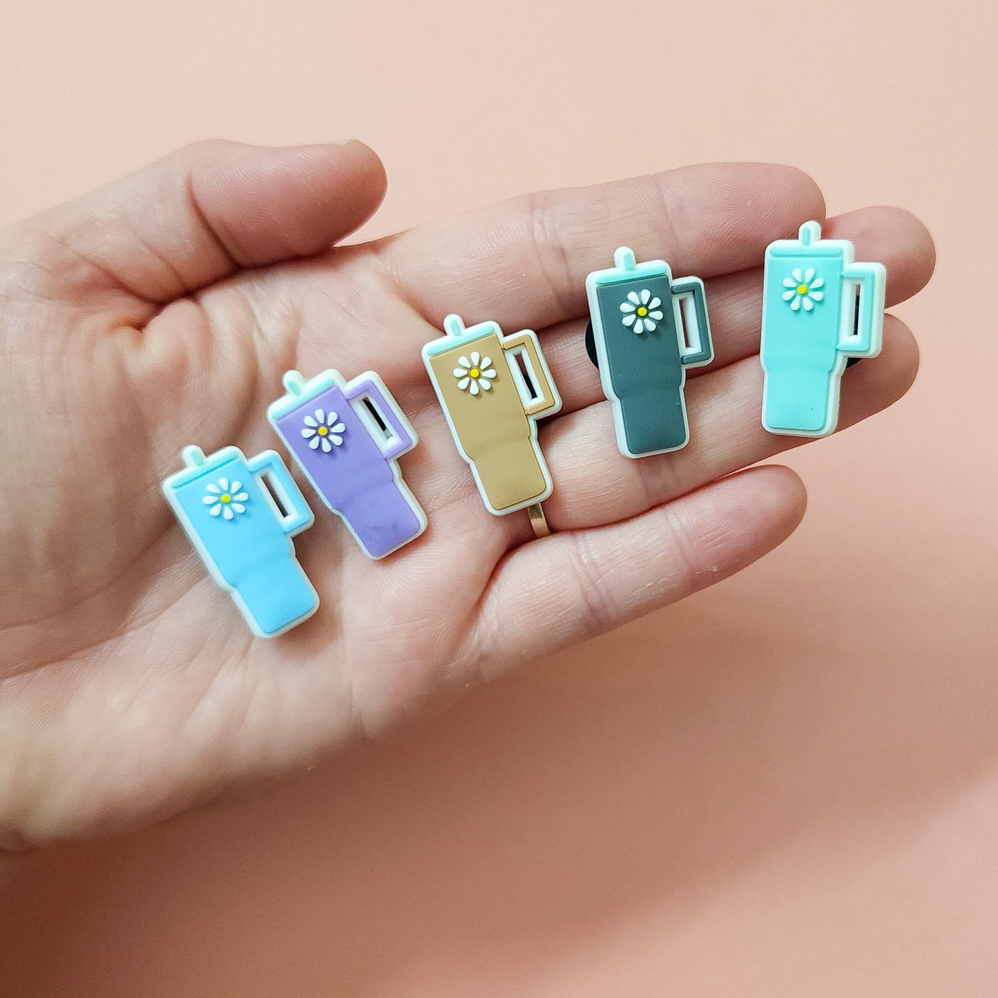 Shoe charms 5 charms bundle tumbler flower