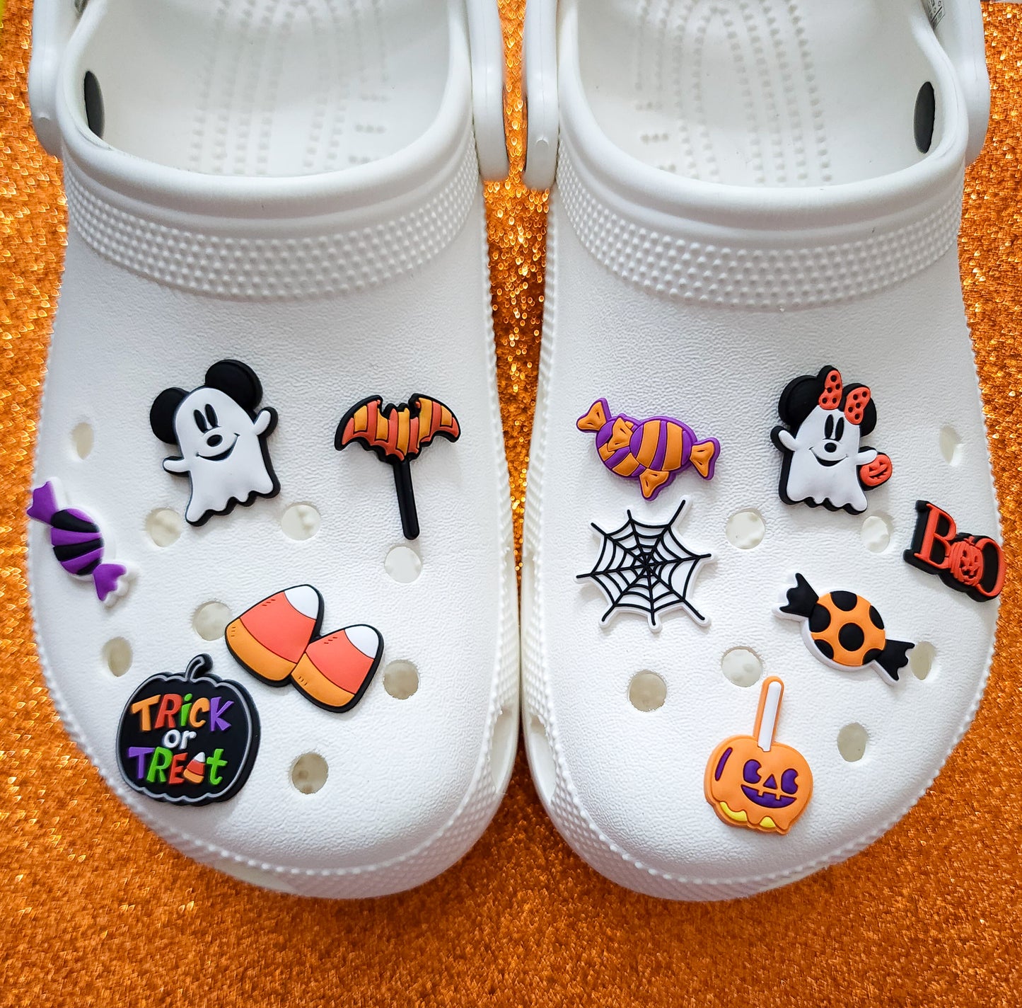 Shoe charms 11 charms bundle Halloween ghost mouse