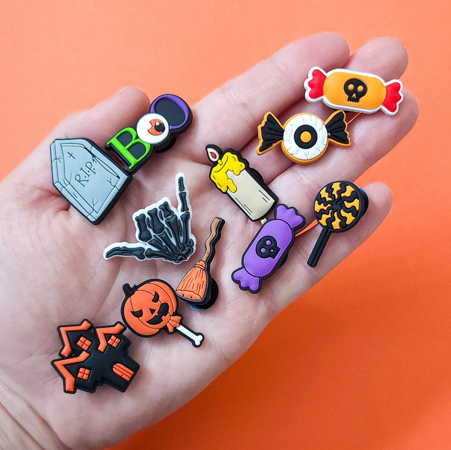 Shoe charms 11 charms bundle Halloween spooky house