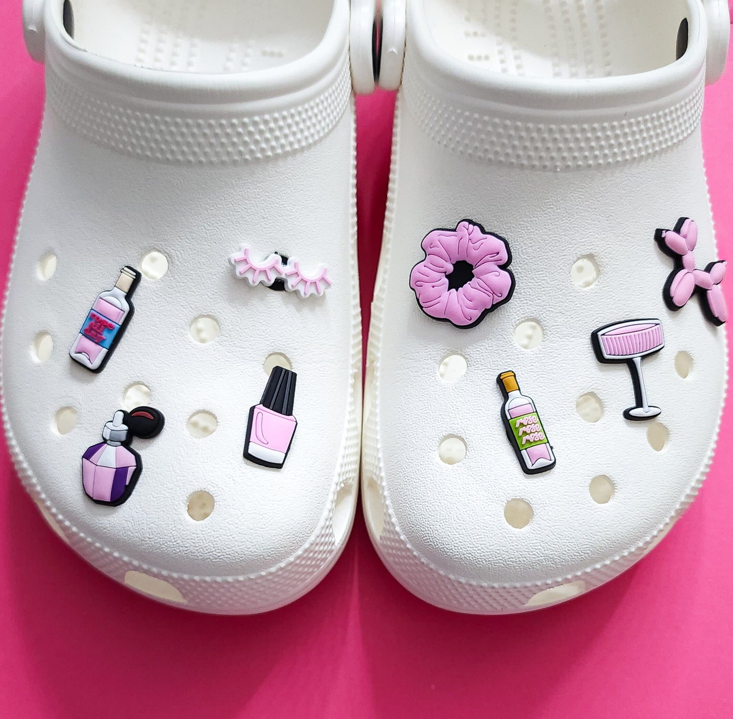 Shoe charms 8 charms bundle rose all day