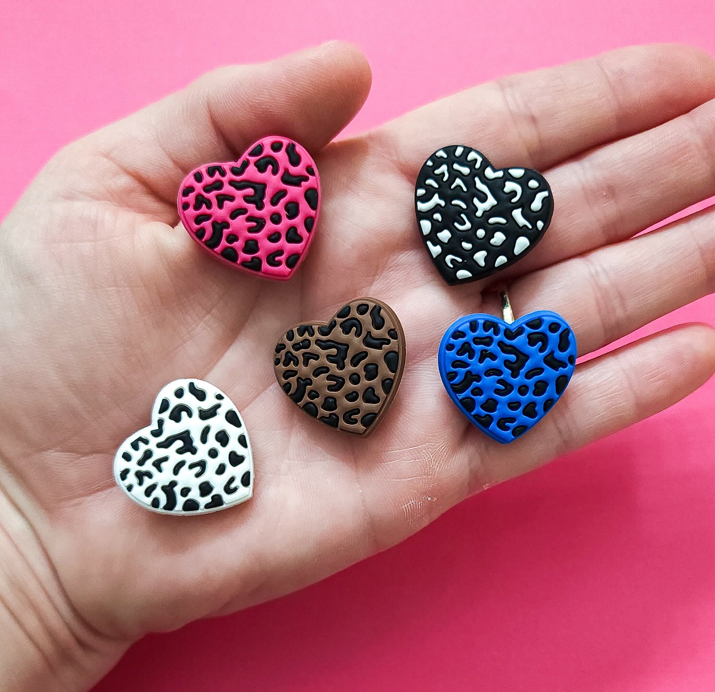 Shoe charms 5 charms bundle animal print leopard print