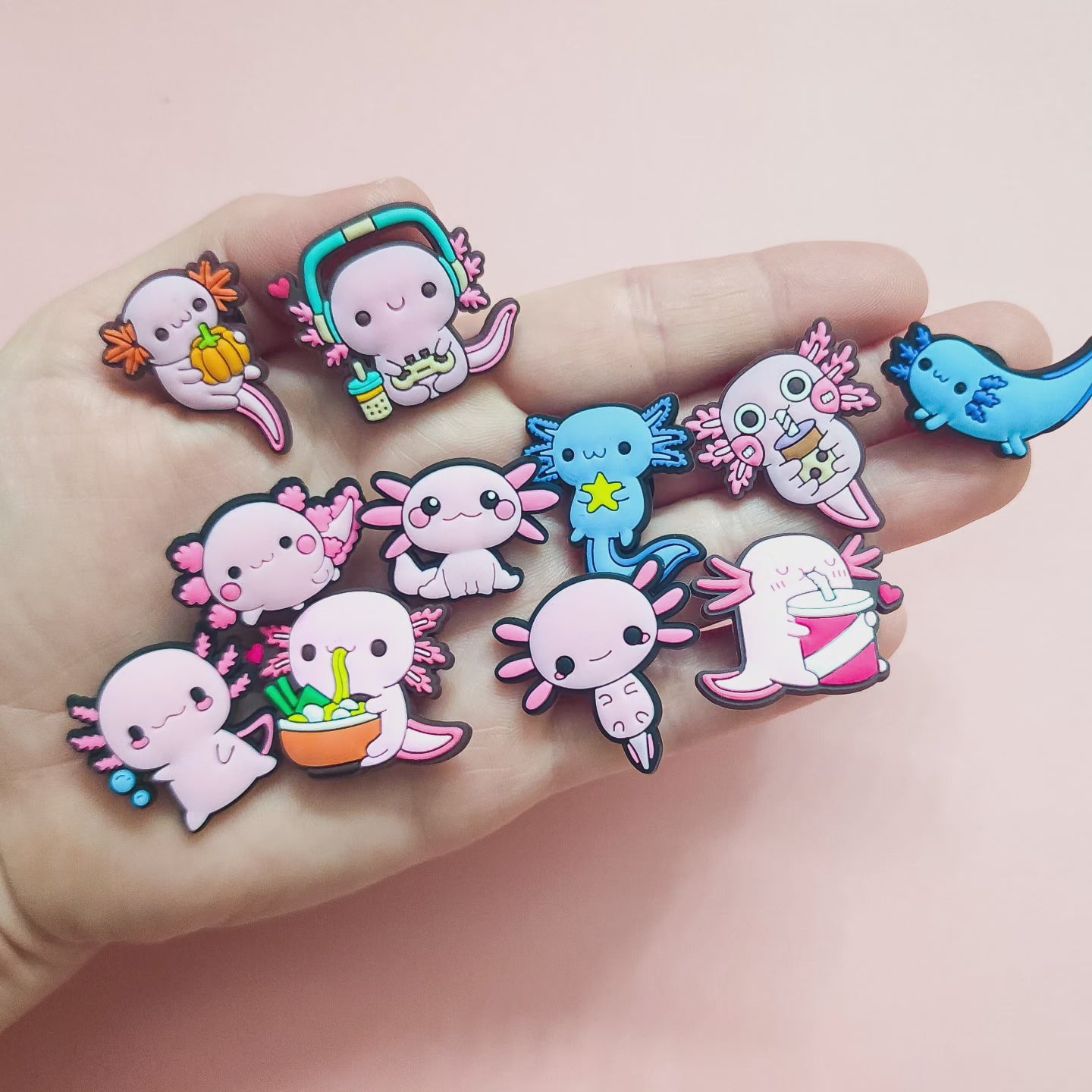 Shoe charms 11 charms bundle axolotl