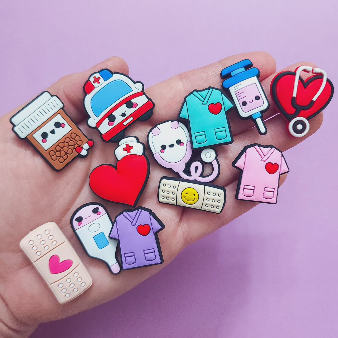 Shoe charms 12 charms bundle nurse /doctor
