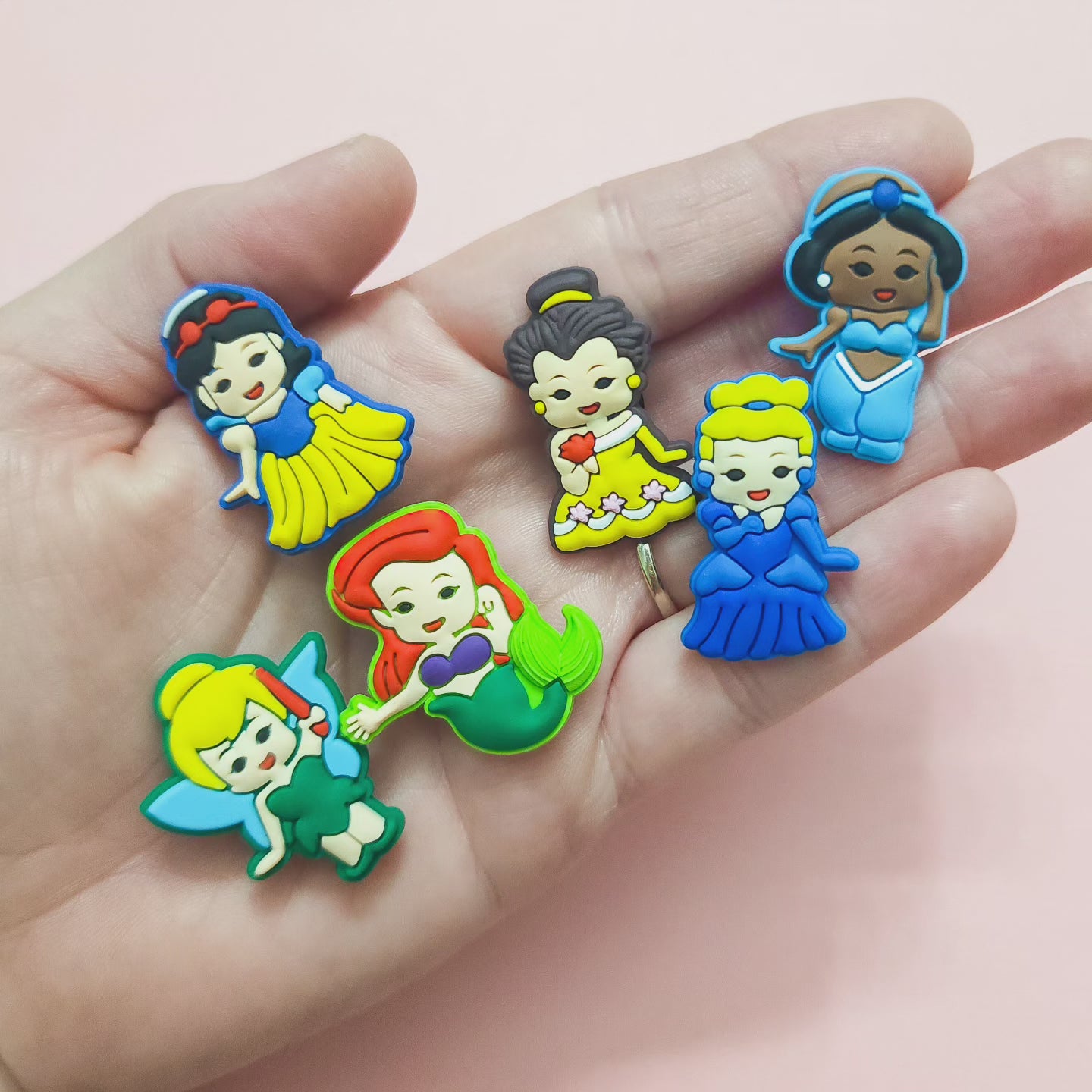 Shoe charms 6 charms bundle princesses
