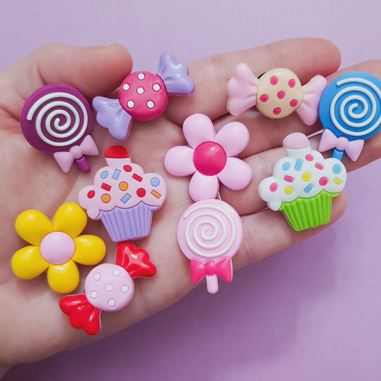 Shoe charms 10 charms bundle cupcakes ane candy