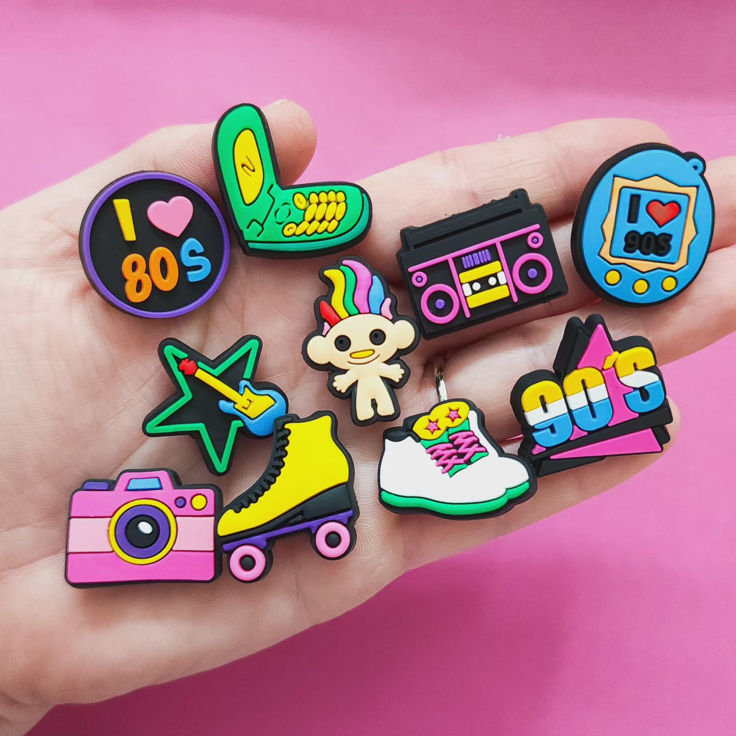 Shoe charms 10 charms bundle 80s 90s