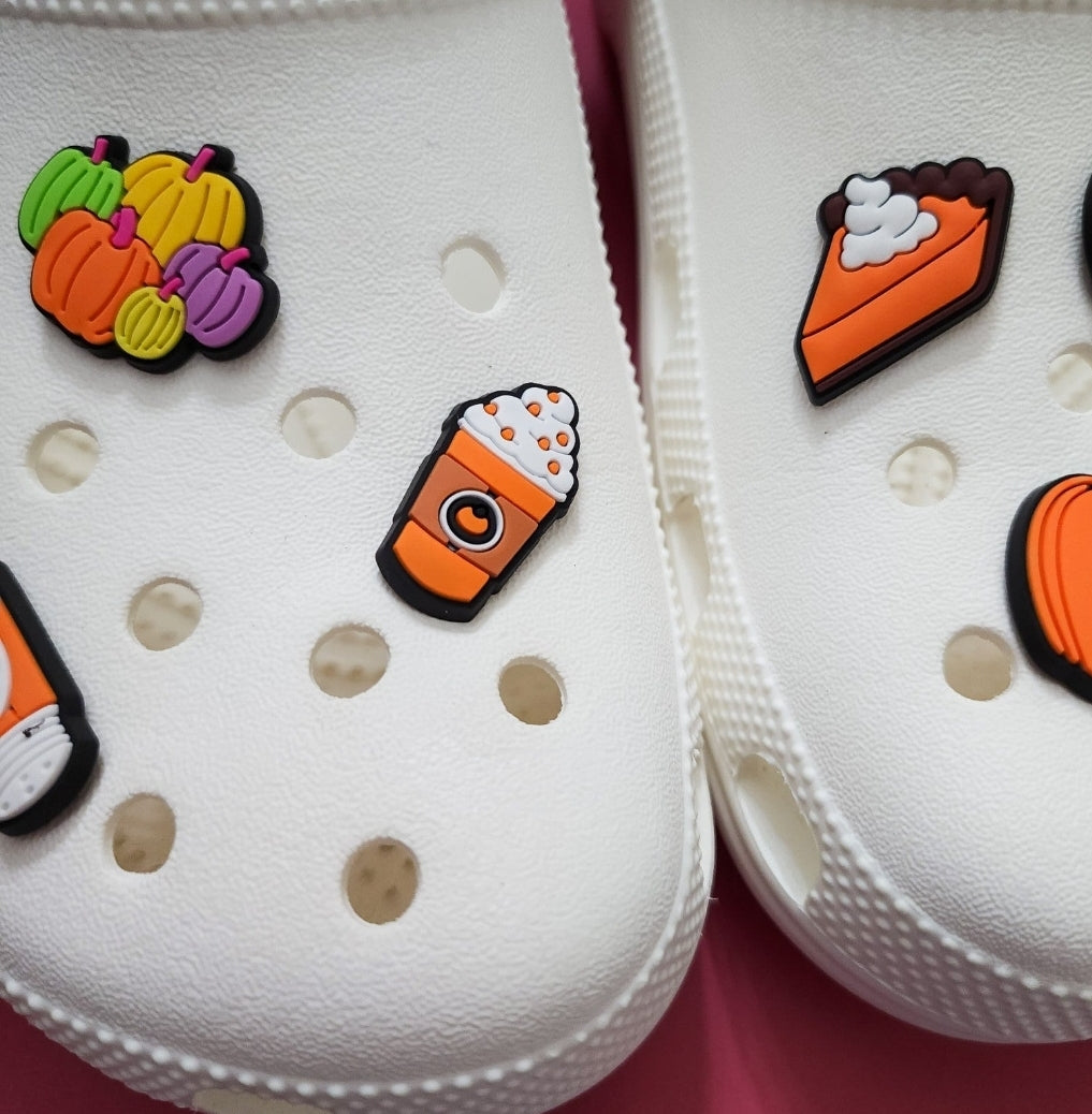 Shoe charms 6 charms bundle pumpkin spice