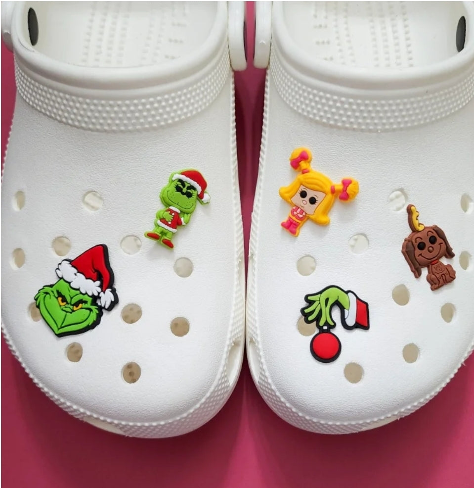 Shoe charms 6 charms bundle christmas green whoville