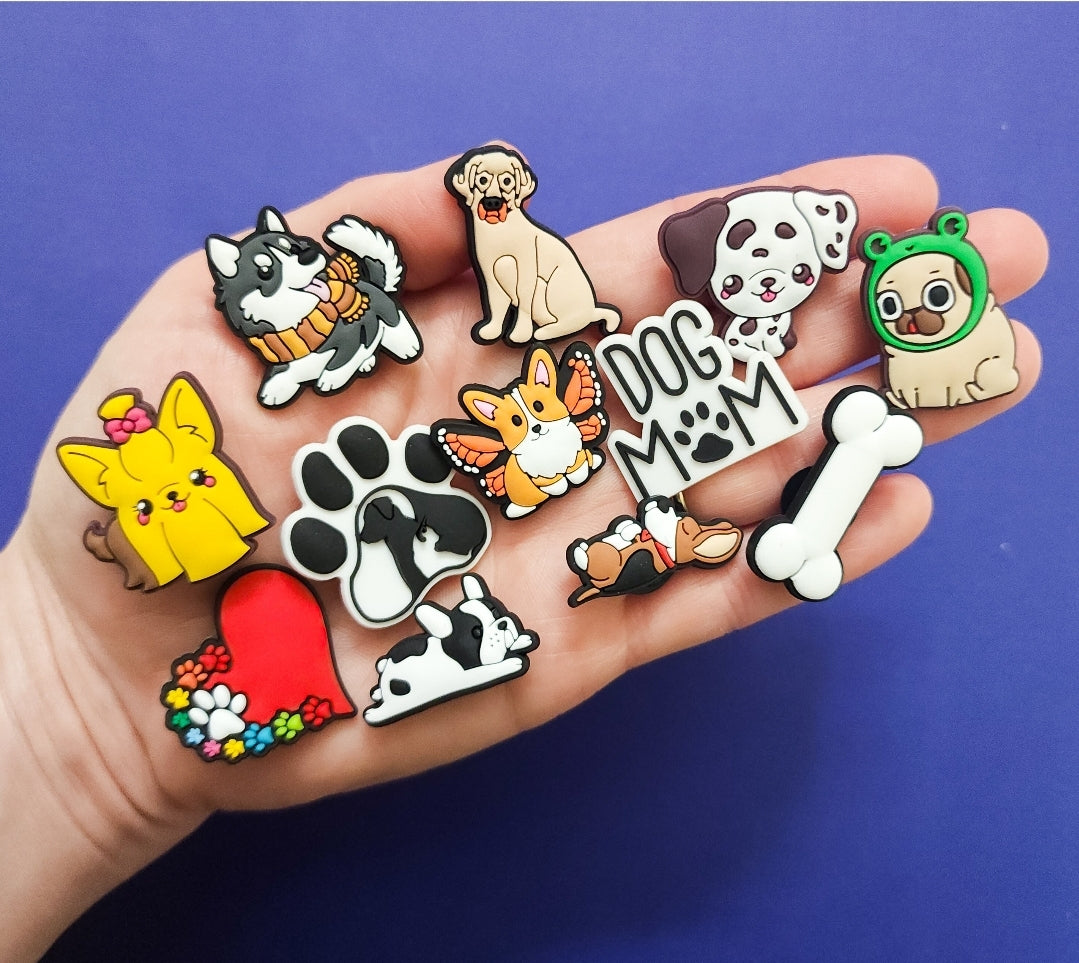 Shoe charms 12 charms bundle dogs