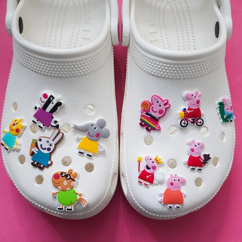 13 charms bundle shoe charms set pig and friends
