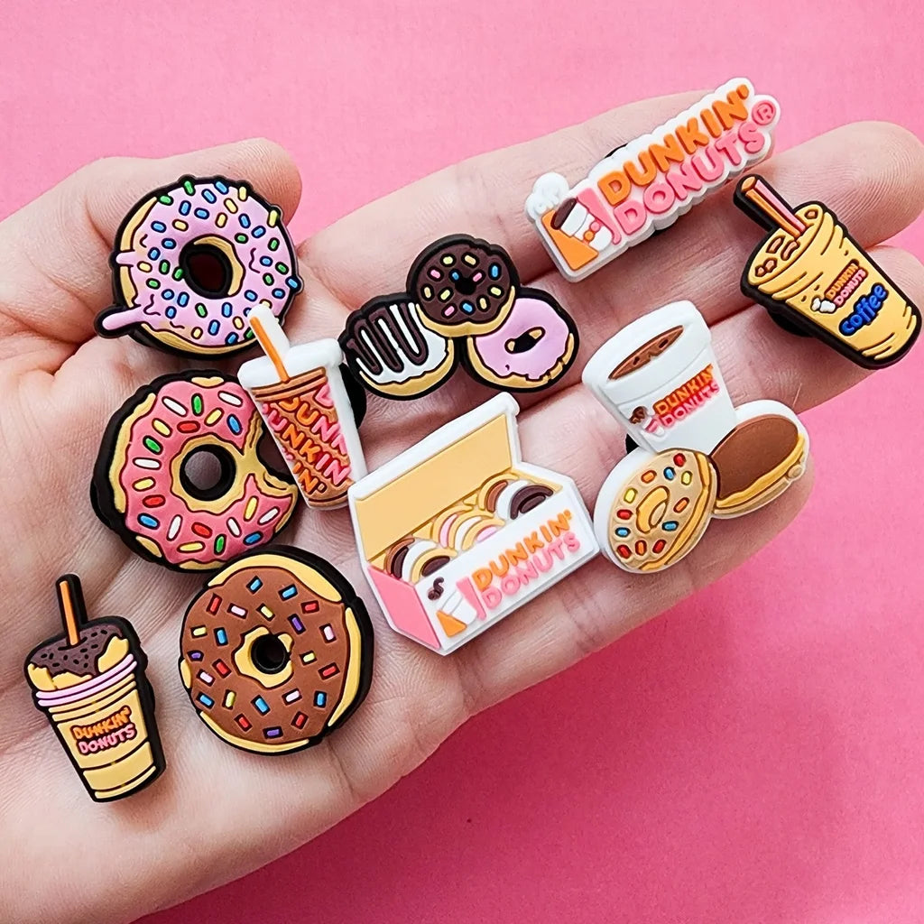 10 shoe charms bundle donuts