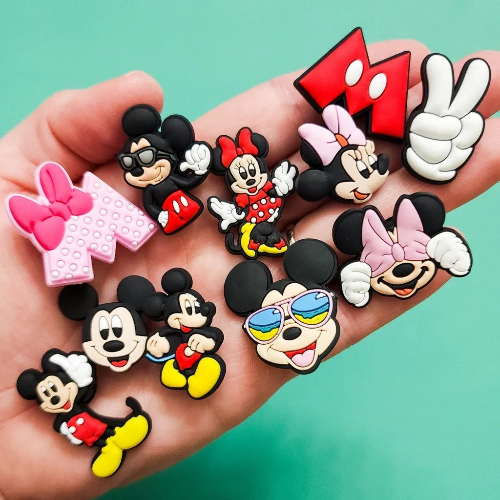 11 mouse and girl mouse bow bundle shoe charms set