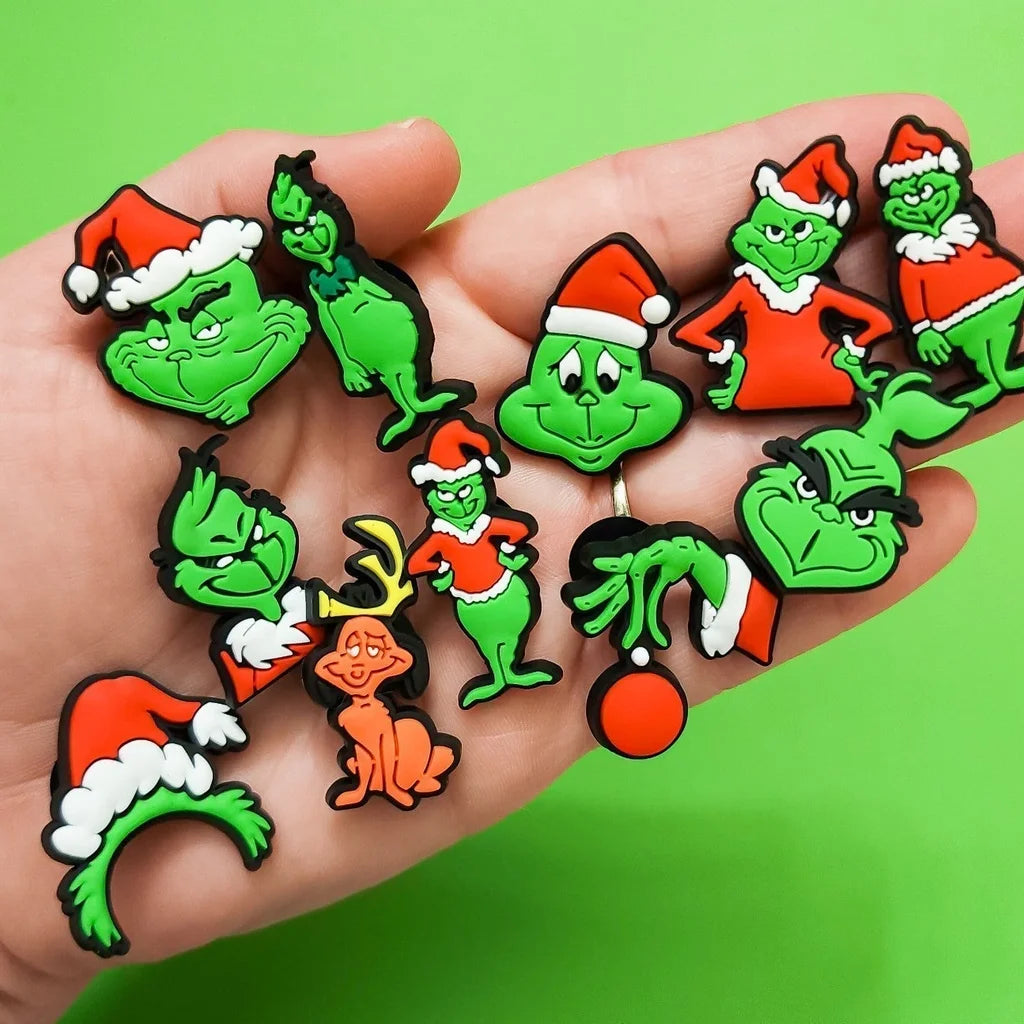 Shoe charms 11 charms bundle christmas green