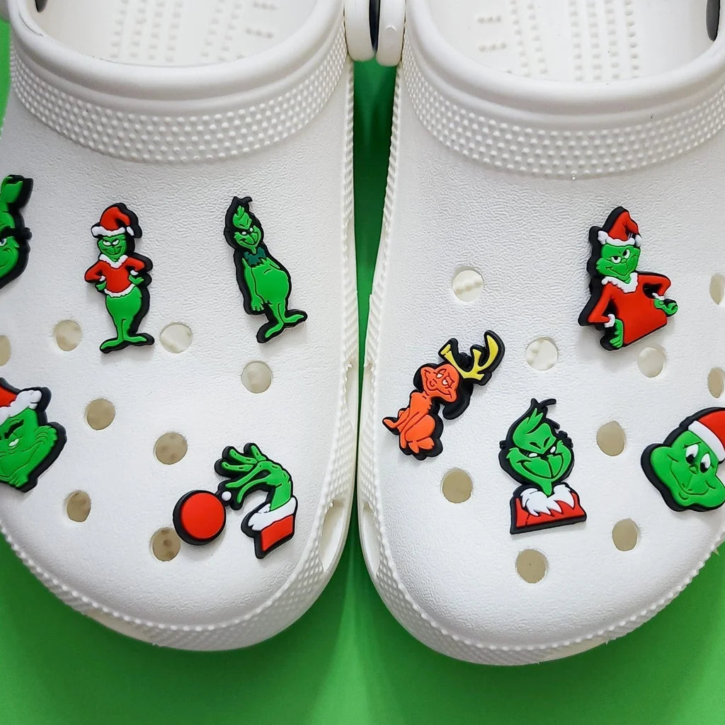 Shoe charms 11 charms bundle christmas green