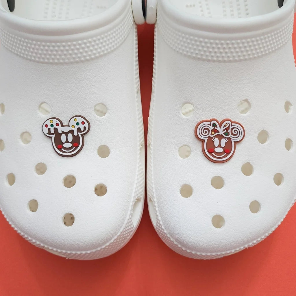 Shoe charms 2 charms bundle christmas gingerbread mouse