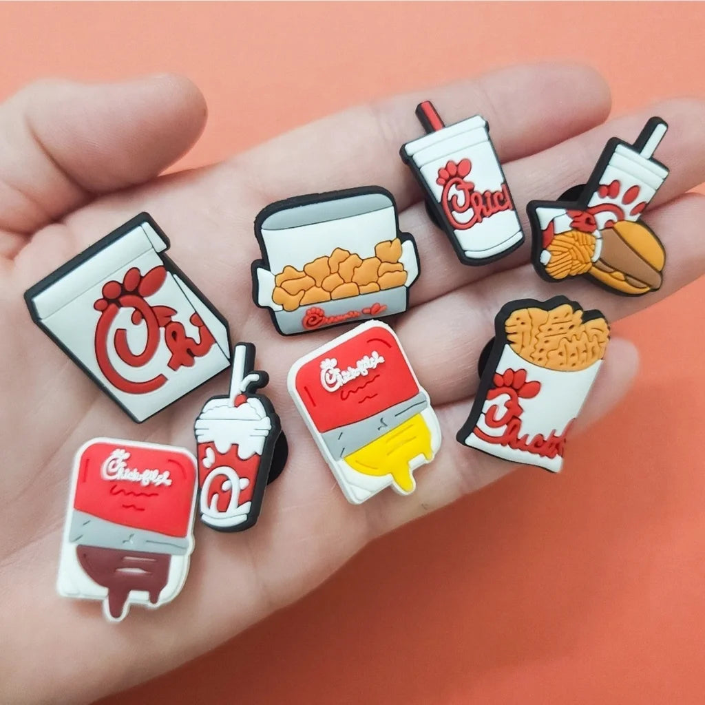 8 shoe charms bundle chicken
