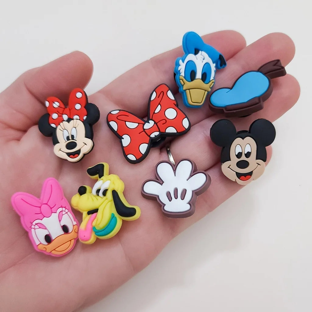 8 mouse and friends bundle shoe charms set