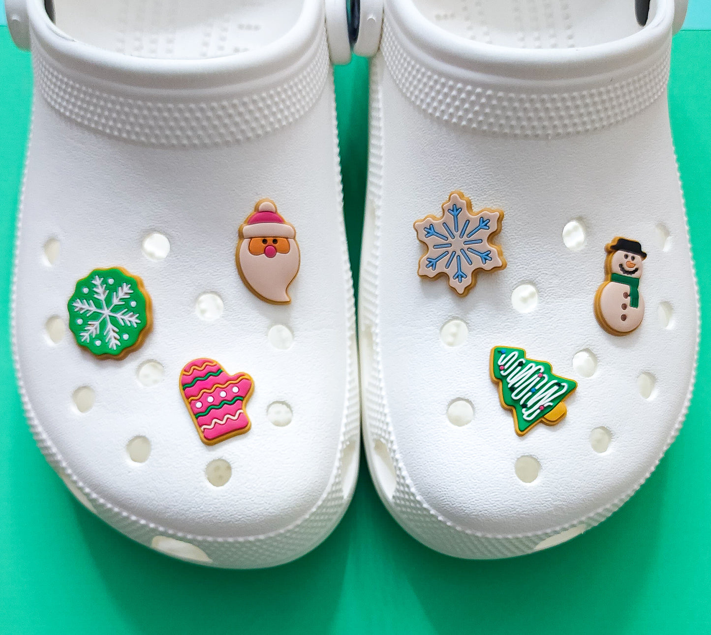 Shoe charms 6 charms bundle christmas cookies