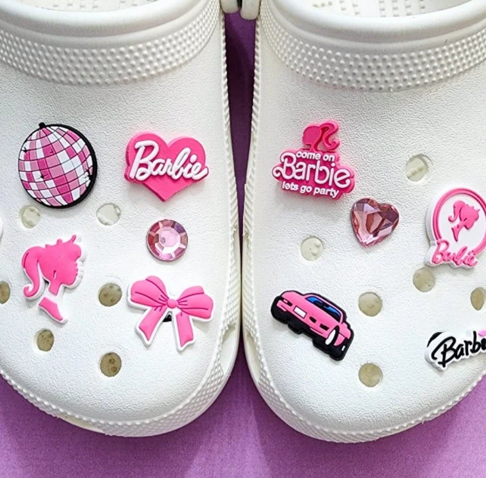 10 shoe charms bundle pink girly
